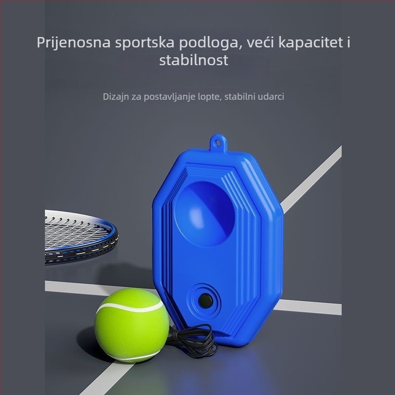 Teniska trener raketa za samostalnu vježbu s rebound nitima, karbonski okvir, 95–100 g, ekstra tvrda, za djecu