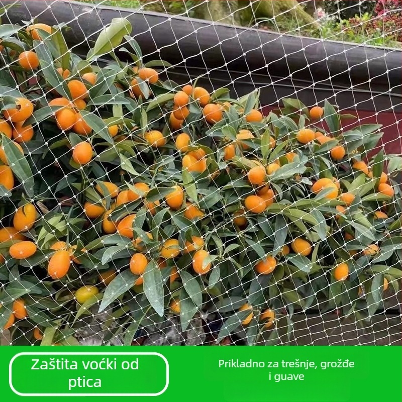 Trodijelni set balkonske mreže za zaštitu od ptica – za mačke i voćke, najlonska zaštita