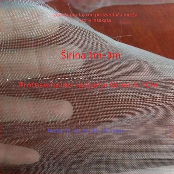 Insekt net za uzgoj, mreža 40/60, polietilen, promjer žice 0,17 mm, otvori 10-100, radni vijek 3-5 godina