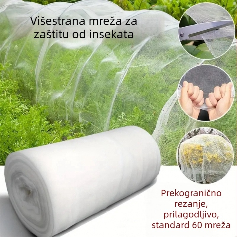 Mreža protiv insekata - PE materijal, fina gustoća mreže za staklenike, poljoprivredu i voćnjake
