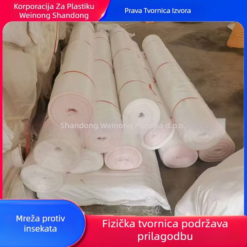 Mreža protiv insekata za staklenik, HDPE, mreža 14/20/40/60, otvori 10-120, promjer žice 0,25 mm, vijek trajanja 3-5 godina