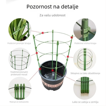 Plastična penjačka konstrukcija za unutarnje biljke - podrška za penjanje