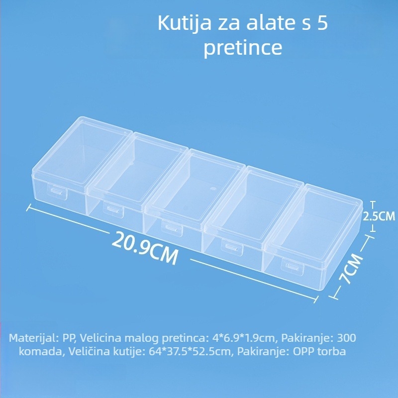 Torbica za pohranu na radnom stolu s pregradama, PP plast, mrežasti uzorak, prilagodba dostupna