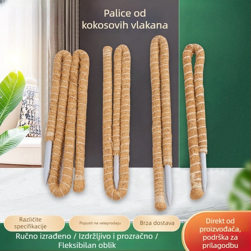 Podrška za penjačke biljke, savitljiva i oblikovna konstrukcija od kokosa, žice, aluminijske šipke i plastike; podržava i oblikuje biljke; nije uvezeno