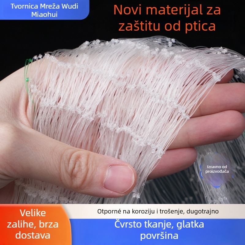 Mreža protiv ptica od najlonskog monofilamenta za voće i vinograde, zaštitna mreža za ribnjake i uzgoj