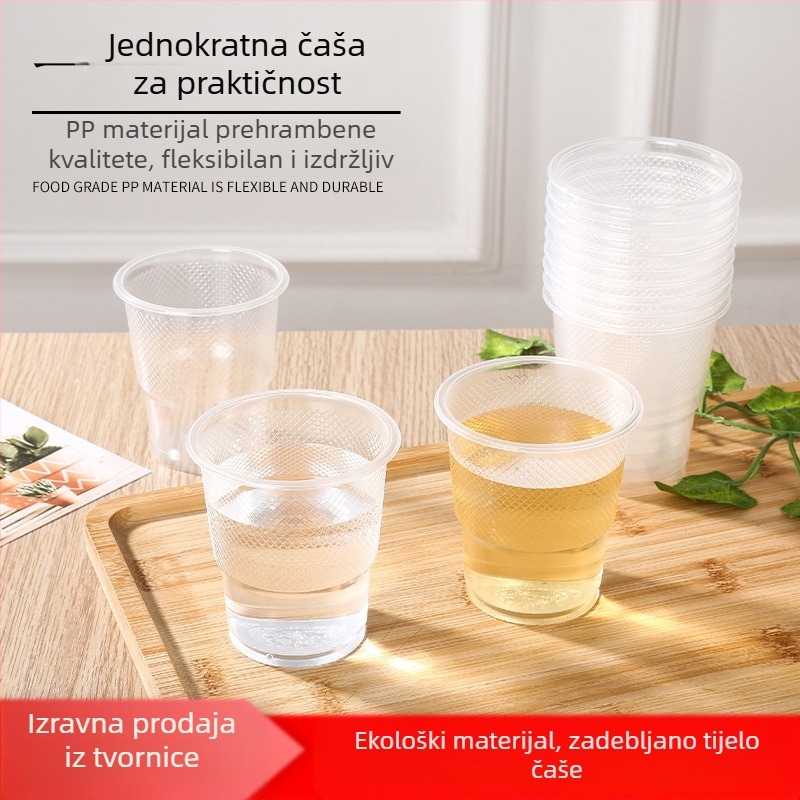 Nan Joe Prozirna debela jednokratna plastična čaša, avionskog stila, 101–200 ml, za napitke