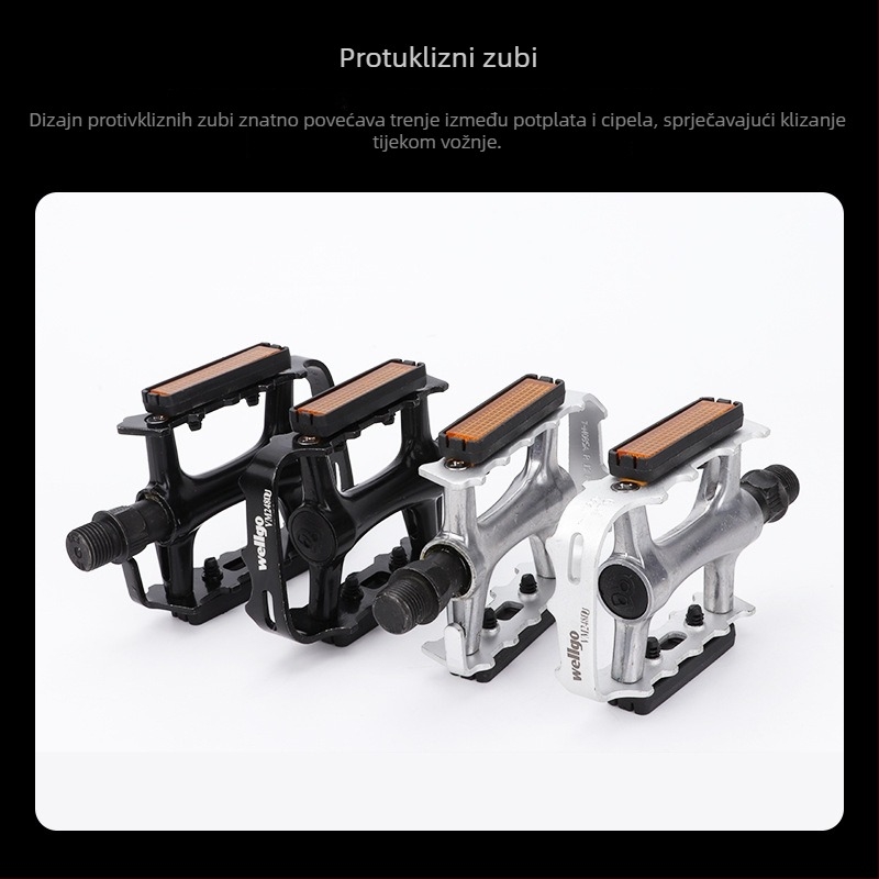 WELLGO M248 pedale za planinske i cestovne bicikle | aluminijska legura | protuklizne, ultra lagane | ležaj DU Peilin