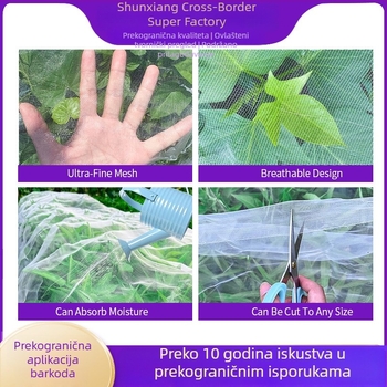 Polietilenska mreža protiv insekata za staklenik, neovisno pakirana, višestruke specifikacije