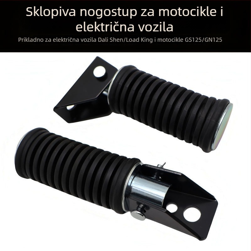GS125 Motocikl – Prednje i Stražnje Sklopive Stopice Za Stopala, Aluminijska Legura, Prilagodljivo
