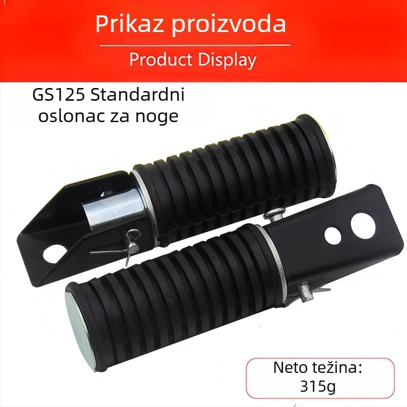GS125 Motocikl – Prednje i Stražnje Sklopive Stopice Za Stopala, Aluminijska Legura, Prilagodljivo