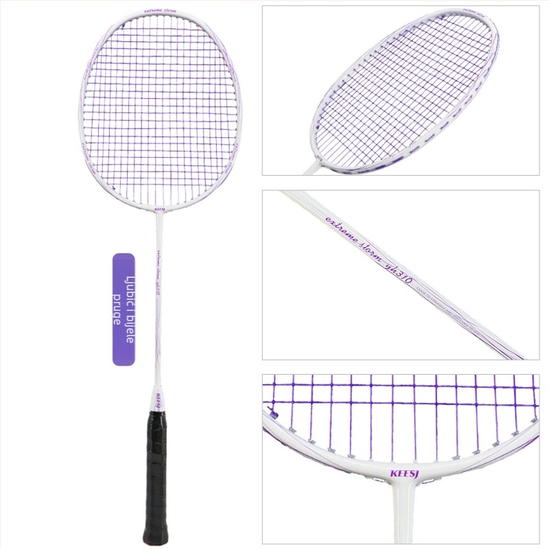 Spake Kompozitna Karbonsko-Aluminijska Raketa za Badminton — Ultra lagana, za početnike i mlade, jednoručna raketa, 90–94 g, okvir od karbonsko-aluminijske legure, umjerena tvrdoća, direktan udarac