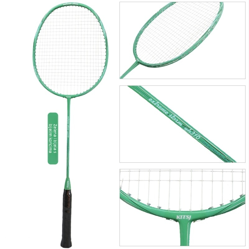Spake Kompozitna Karbonsko-Aluminijska Raketa za Badminton — Ultra lagana, za početnike i mlade, jednoručna raketa, 90–94 g, okvir od karbonsko-aluminijske legure, umjerena tvrdoća, direktan udarac