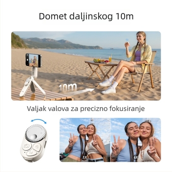 TELESIN Univerzalni magnetski selfie štapić za telefon s MagSafe brzim otpuštanjem i stolnim tripodom — Materijal: nehrđajući čelik; Uključuje daljinski upravljač; Bluetooth: Da; Namjena: Selfie; Model: P1-TSS-006