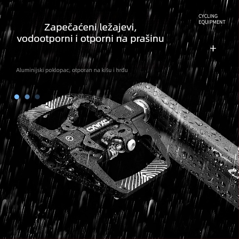 GIYO CX-159 MTB pedale, aluminijska legura, ležajevi, zaključavajuće/plosate pedale, prilagodba dostupna