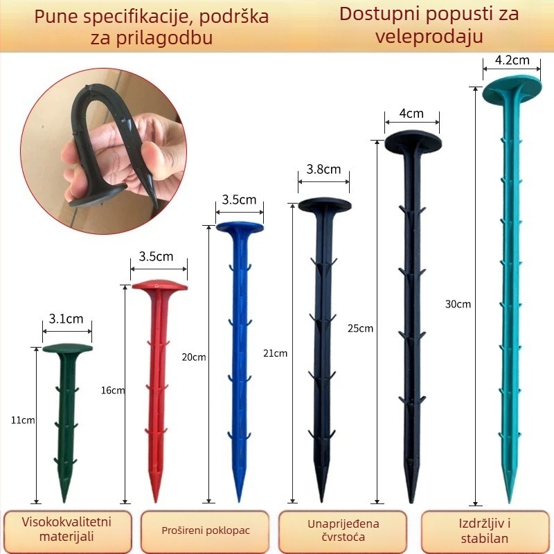 Plastični zemni klinovi za učvršćivanje tkanine protiv korova, Haolinju 03