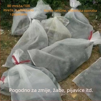 Nylon mrežasta vrećica jače izrade, mreža 80–100, za čaj, šunku, slaninu, ribu i morski plodovi