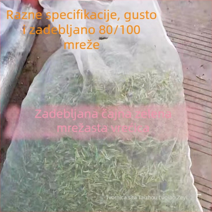 Nylon mrežasta vrećica jače izrade, mreža 80–100, za čaj, šunku, slaninu, ribu i morski plodovi