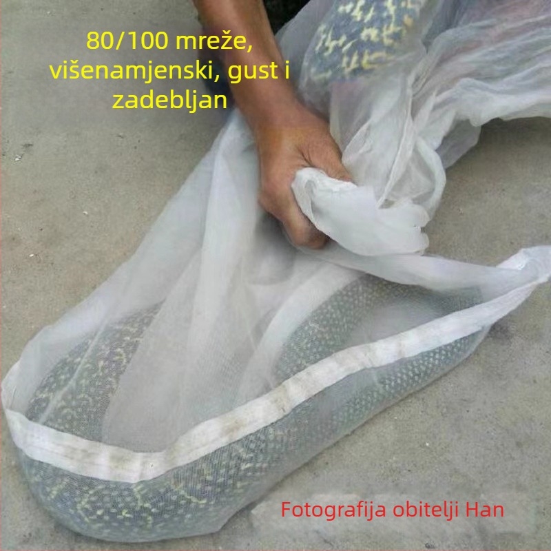Nylon mrežasta vrećica jače izrade, mreža 80–100, za čaj, šunku, slaninu, ribu i morski plodovi