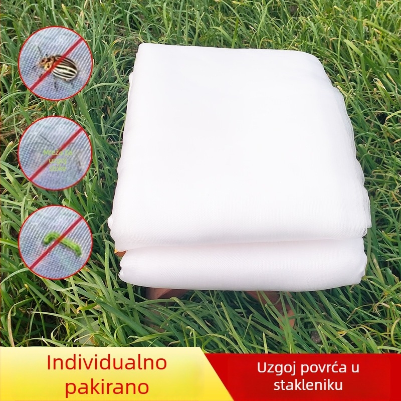 Mreža protiv insekata za plastenik za povrće i voće, polietilen, 80 mreža, otvor 10-100, promjer žice 10-17, vijek trajanja 2-5 godina