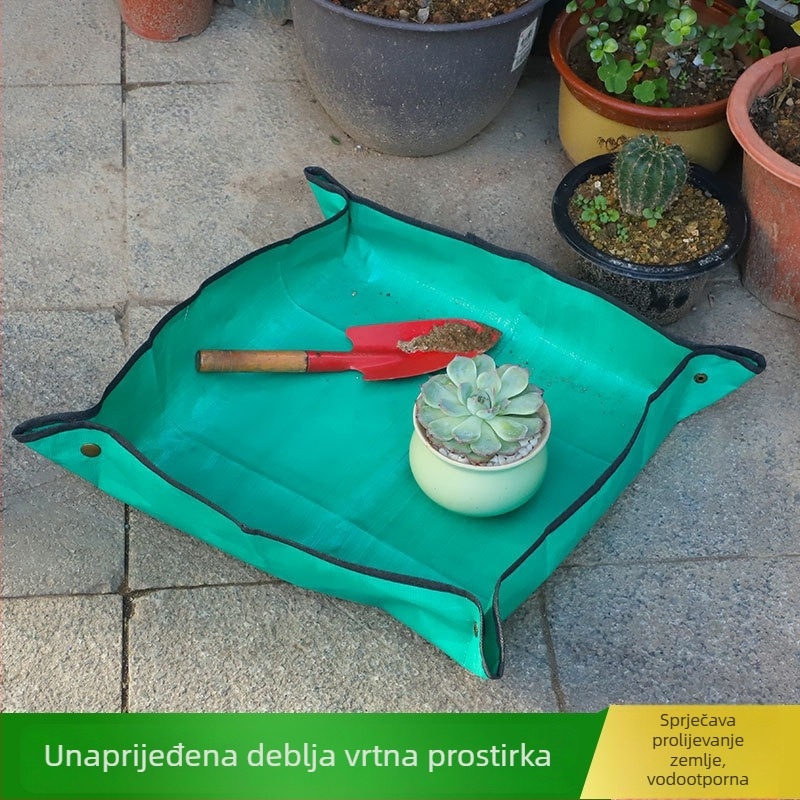 PE podložni mat za biljke na balkonu – vodootporna, zaštita poda od prolijevanja (materijal: PE; vodootporan i nepropusan; balkon/unutarnja upotreba; Xuanda)