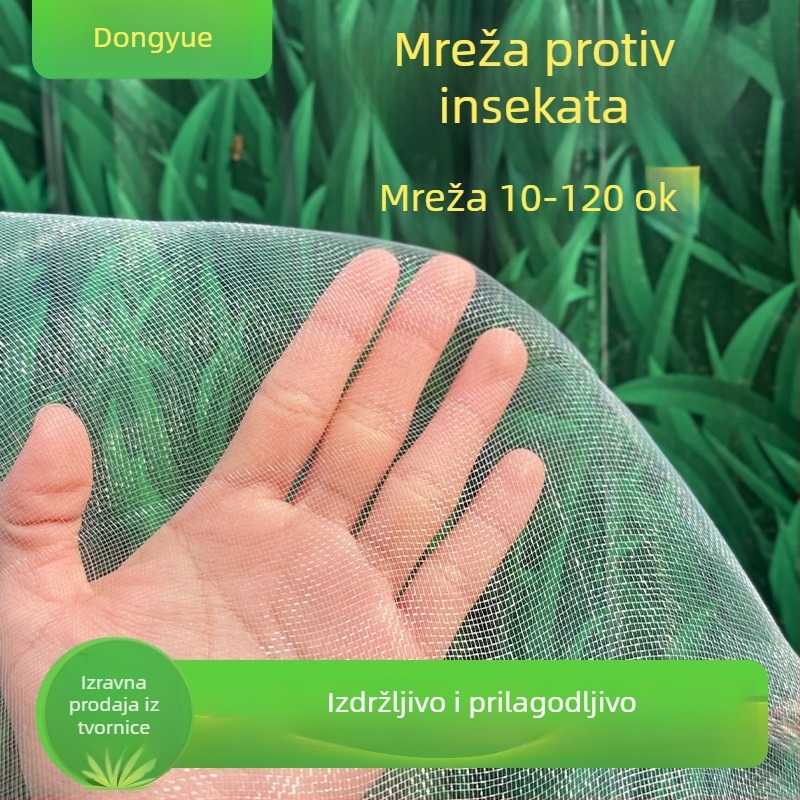 Anti-insekcijska mreža za staklenik – Polietilen, oči 10–120, promjer žice 9–25, Dongyue, trajanje života 3–5 godina