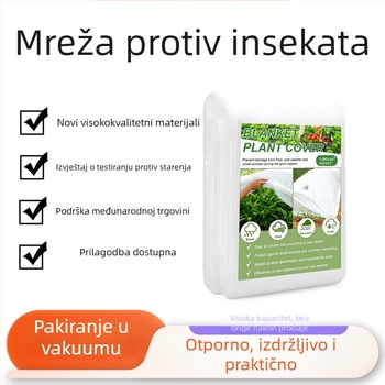 Mreža protiv insekata za plastenike s povrćem, polietilen, gusta sitna mreža, 60–80 očiju, otporno na starenje