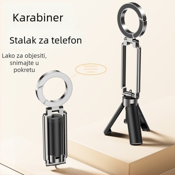 Dvostrani magnetski držač za telefon sa stativom, aluminijska legura, univerzalno, protiv vibracija, za stolnu i vanjsku upotrebu