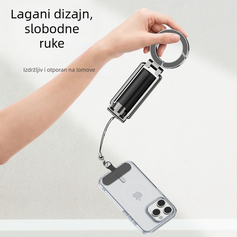 Dvostrani magnetski držač za telefon sa stativom, aluminijska legura, univerzalno, protiv vibracija, za stolnu i vanjsku upotrebu