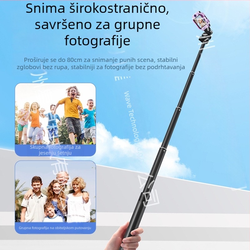 Selfie štap za Xiaotiancai pametni sat Z11/Z10/Z9/Z8A/Z8/Z7S – aluminij, stabilizacija slike, bez daljinskog, bez Bluetooth
