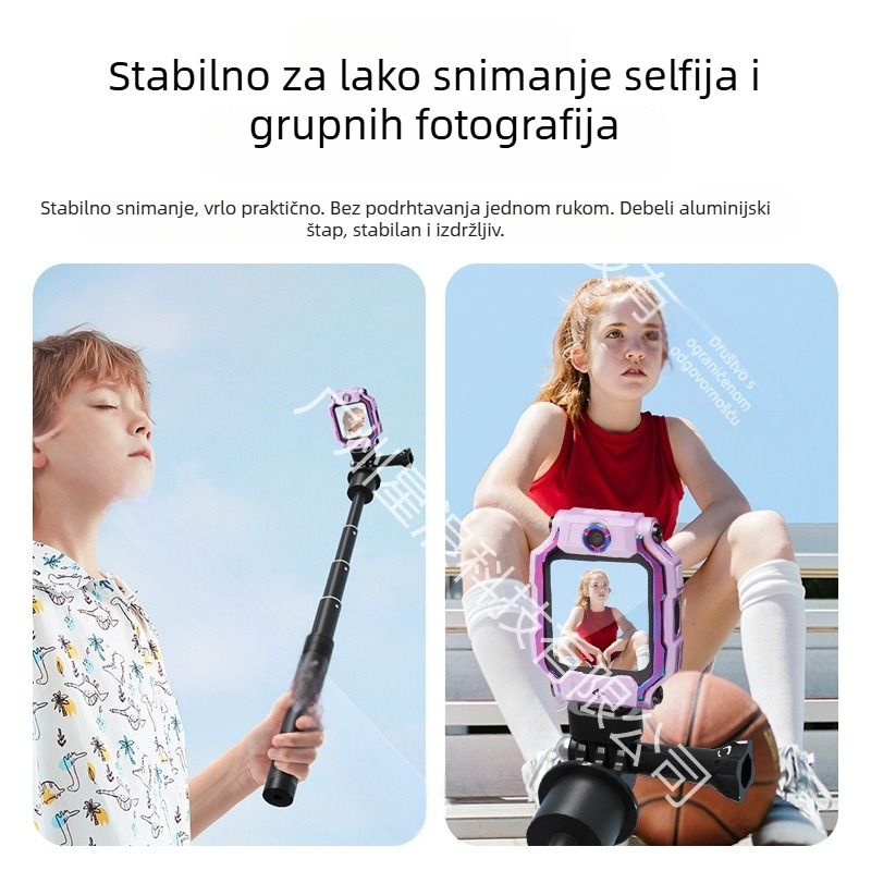 Selfie štap za Xiaotiancai pametni sat Z11/Z10/Z9/Z8A/Z8/Z7S – aluminij, stabilizacija slike, bez daljinskog, bez Bluetooth
