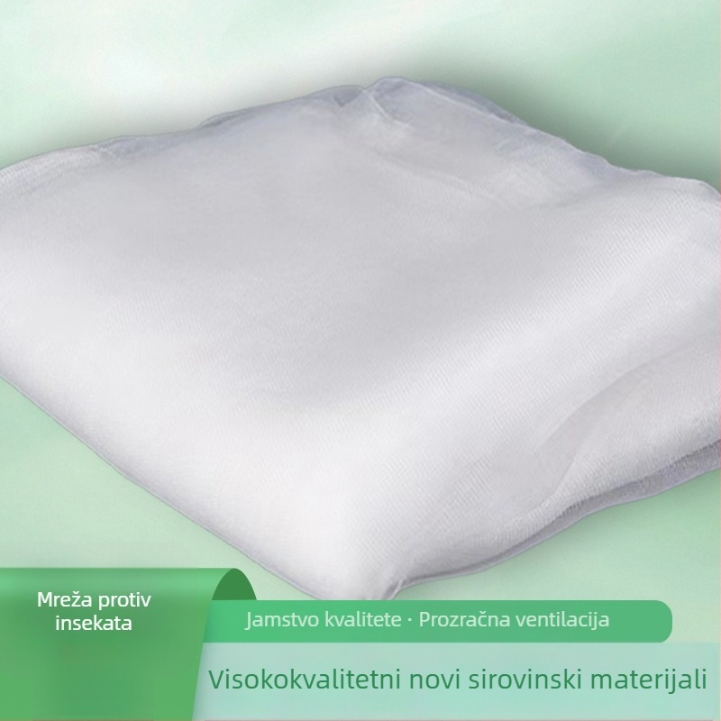 Polietilenska mreža protiv insekata za plastenike, voćke i stočarstvo; oka 14–120; promjer žice 10–15 vlakana; vijek trajanja 5 godina.