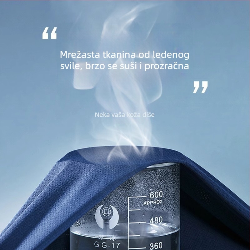Set za trčanje na otvorenom: Ice Silk brzo‑sušeća majica, oprema za trening bicikliranja, unisex fitness odjeća