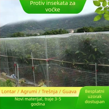 Polietilenska mreža protiv insekata za plastenike i voćke, otvori 14-120 mesh, promjer žice 10-20, duljina 100/200/300/500 m, vijek trajanja 3-5 godina