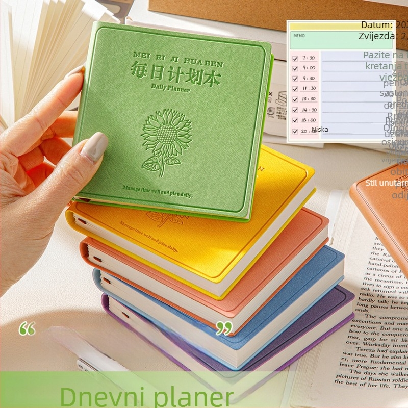 Bilježnica s poklopcem od umjetne kože, ljepilo uvez, papir od drvene celuloze, 100 g/m², 100–200 stranica