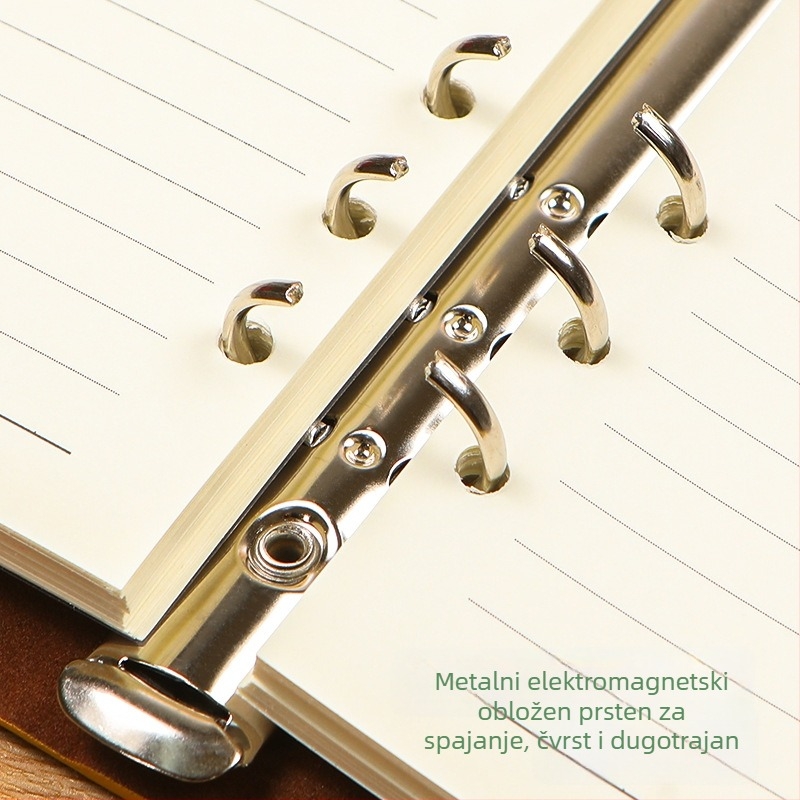 Notes u nacionalnom stilu s ilustracijom Thousand Miles Rivers and Mountains, s rastavljenim listovima, umjetnom kožom, Daolin papir 80 g/m², 100–200 stranica, poslovni uredski stil