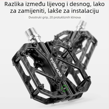Pedale - karbonska vlakna, T700 titan osovina, za planinske i cestovne bicikle, model JT1231 Tosuod