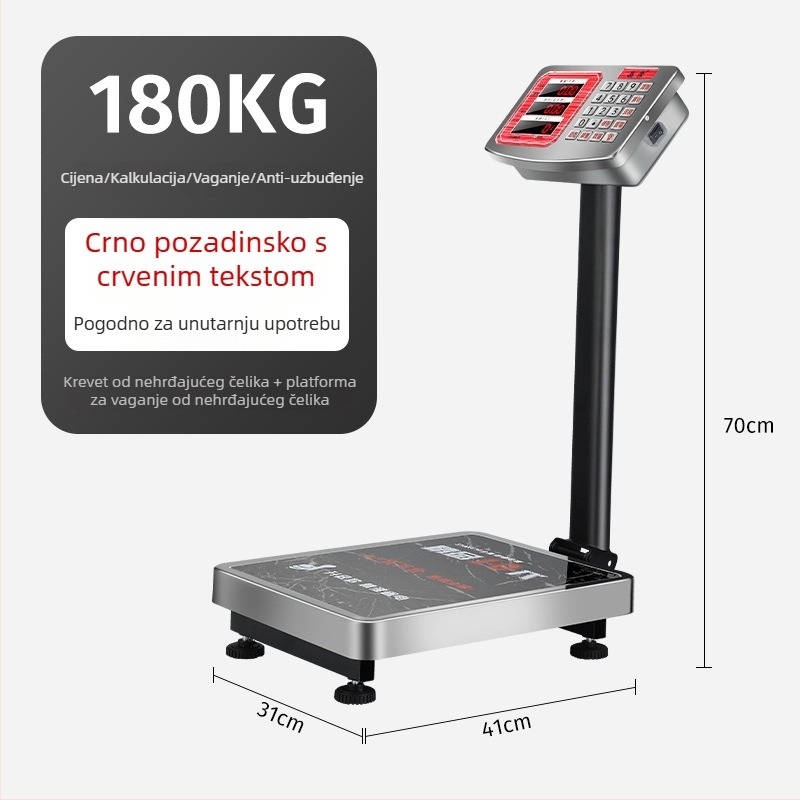 Crystal Eagle elektronička platformna vaga za određivanje cijena, kapacitet 300 kg, elektroničko mjerenje, napajanje iz mreže