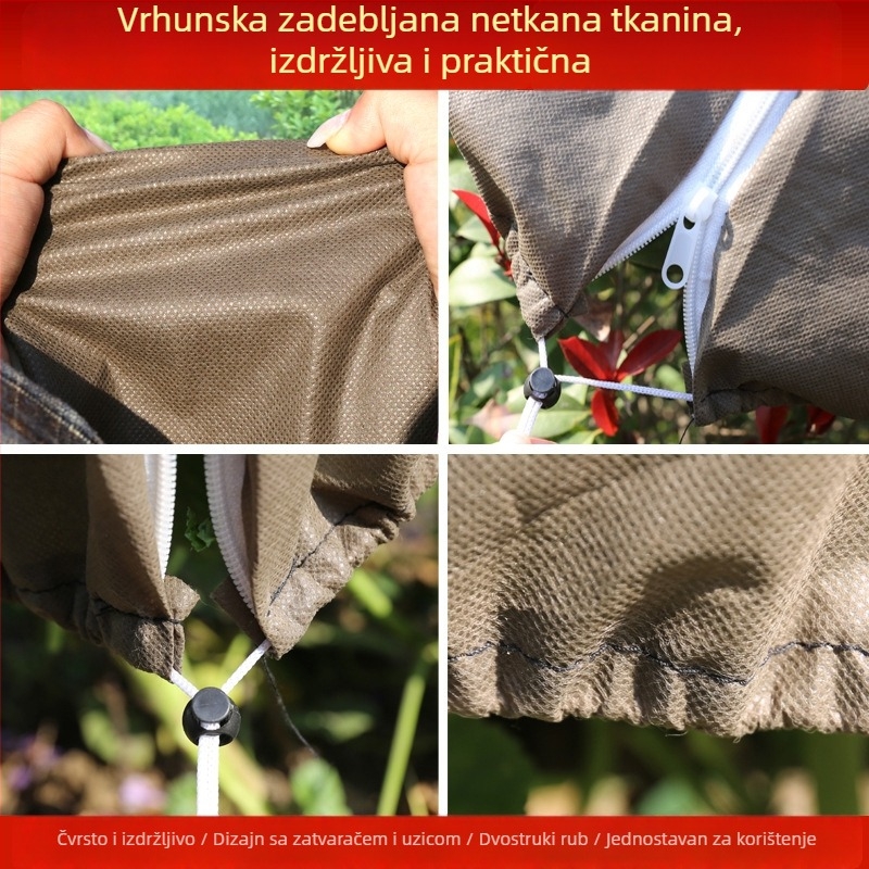 Zimski zaštitni pokrov za biljke u loncima, debeli netkani pokrov protiv insekata, vrtni štit od mraza