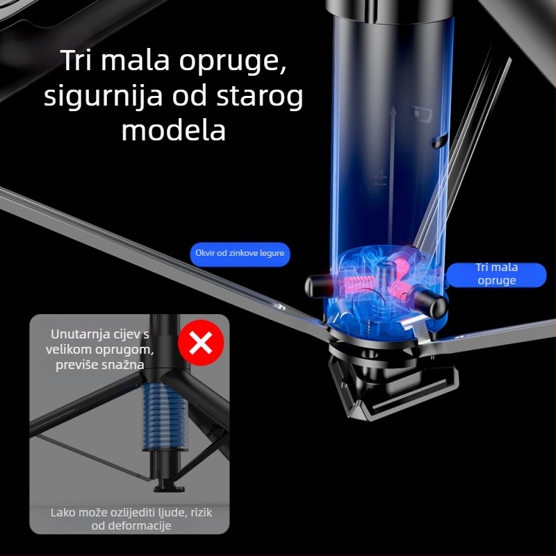 Selfie štap od aluminijske legure + ABS, magnetsko usisavanje, daljinski upravljač, Bluetooth, IBIS podrška