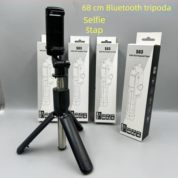 Selfie štap s Bluetooth daljinskim – teleskopijski aluminijski stativ za live stream i fotografiranje, univerzalna kompatibilnost