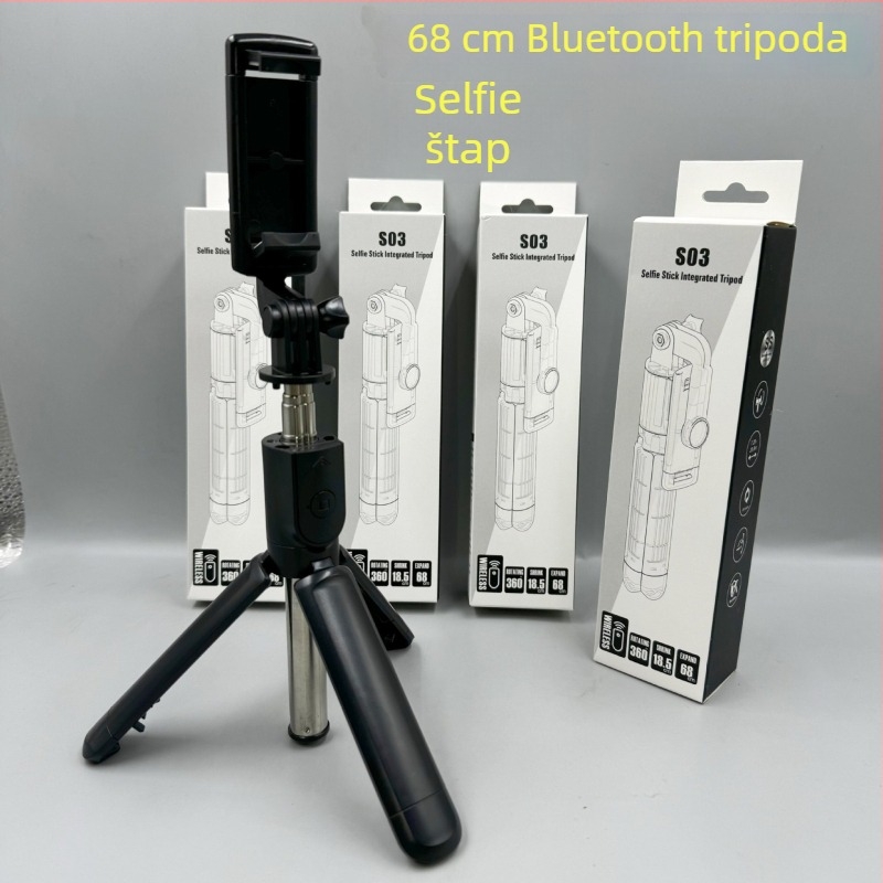 Selfie štap s Bluetooth daljinskim – teleskopijski aluminijski stativ za live stream i fotografiranje, univerzalna kompatibilnost