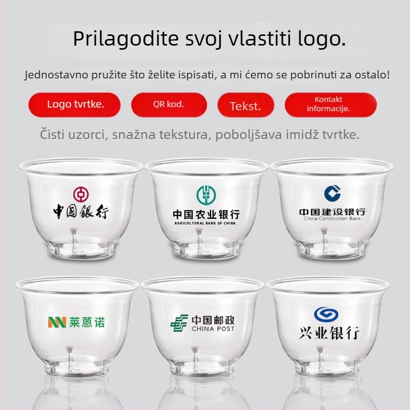 Jednokratna avionska šalica za čaj, tvrde polistirenske izrade, kapacitet ispod 100 ml, za jednokratnu upotrebu, za čaj Kung Fu