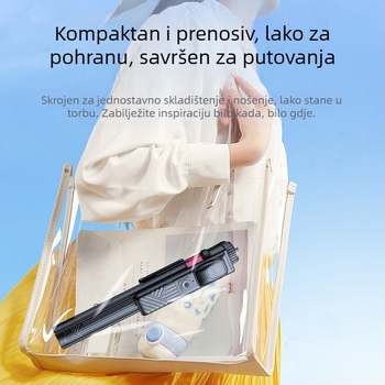 Selfie štap s AI praćenjem oka, Bluetooth daljinsko upravljanje, prepoznavanje gesti, inteligentno upravljanje, stabilizacija slike, materijal: avion aluminij + ABS + PC, kompaktan SS2