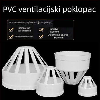 PVC kapica za ventilaciju cijevi, otporna na vjetar, kišu i insekte