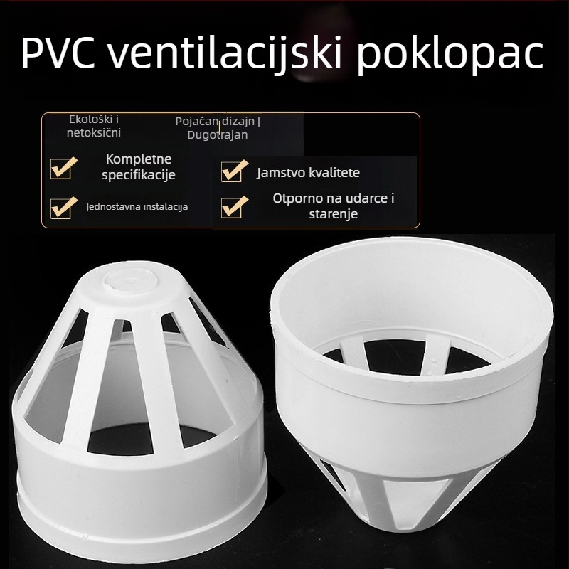 PVC kapica za ventilaciju cijevi, otporna na vjetar, kišu i insekte