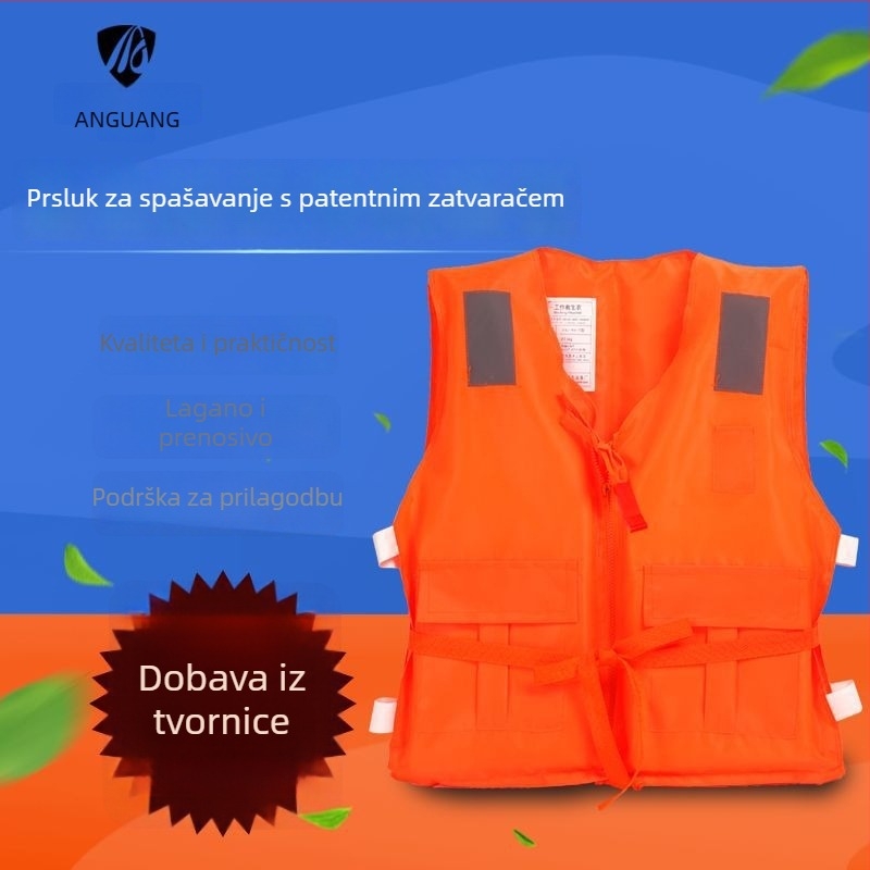 Spasivački prsluk s džepom na zip, elastična traka, Oxford pjena, Qi Jin, model -86-3