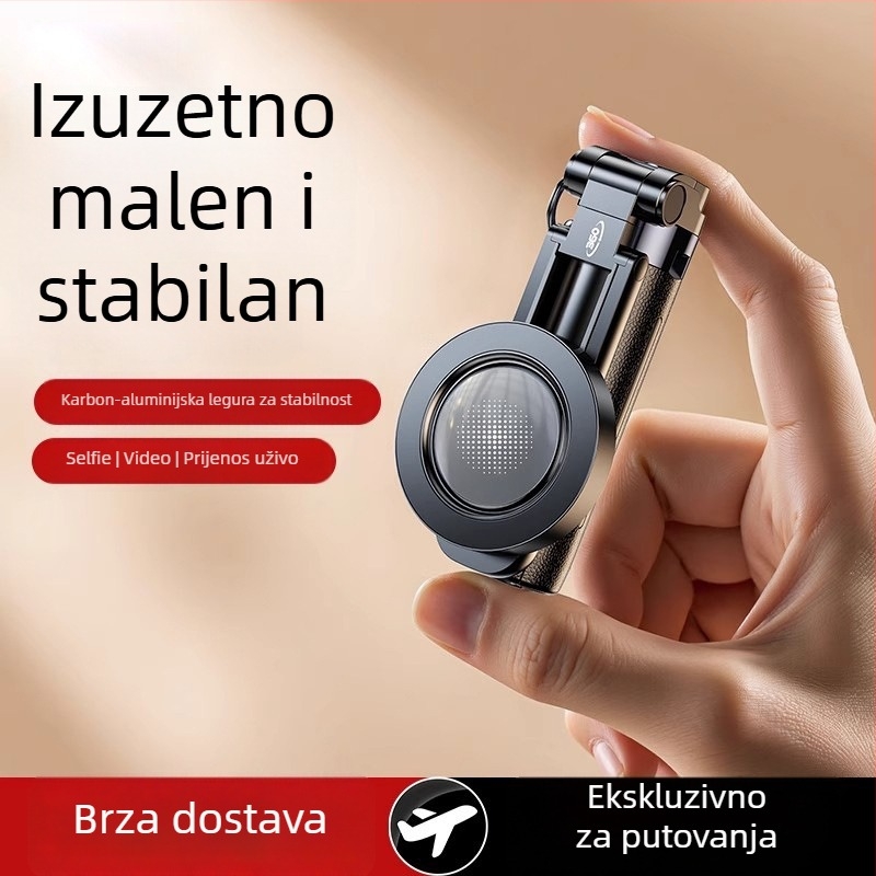 M56 magnetski mini selfie štapić s Bluetoothom i osvjetljenjem, aluminijska legura, prenosno za livestream