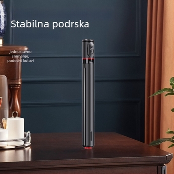 Bluetooth selfie štapić s integriranom stabilizacijom, rasvjetom za snimanje i daljinskim upravljačem — ABS + aluminijska legura