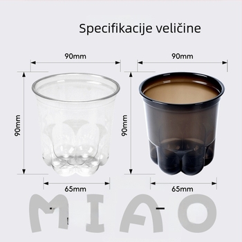 Jednokratna PET čaša s poklopcem, prozirna za hladna pića, kapaciteta 301–400 ml, ovalni oblik, moguć tisak logotipa