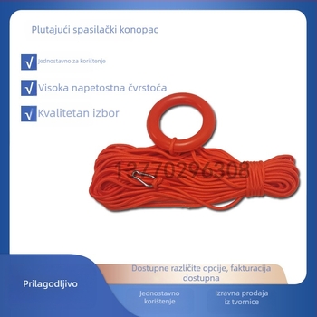 Spašavajuće užad za vodeno spašavanje, sigurnosno užad za požar, oprema za otvoreno plivanje, duljina 30 m; Model: Lifesaving Rope; Prilagodba obrade: Da; Uvoz: Ne